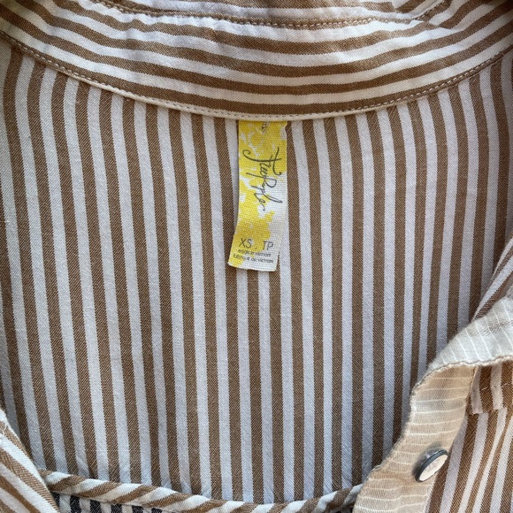 Free People Striped Button-Down, size XS - Picture 3 of 4